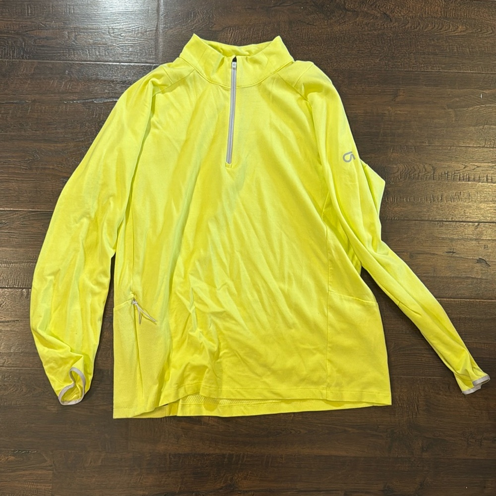 Gap Fit Neon Yellow Quarter Zip